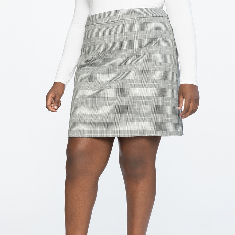 NWOT Eloquii - Plaid A-line Mini Skirt
